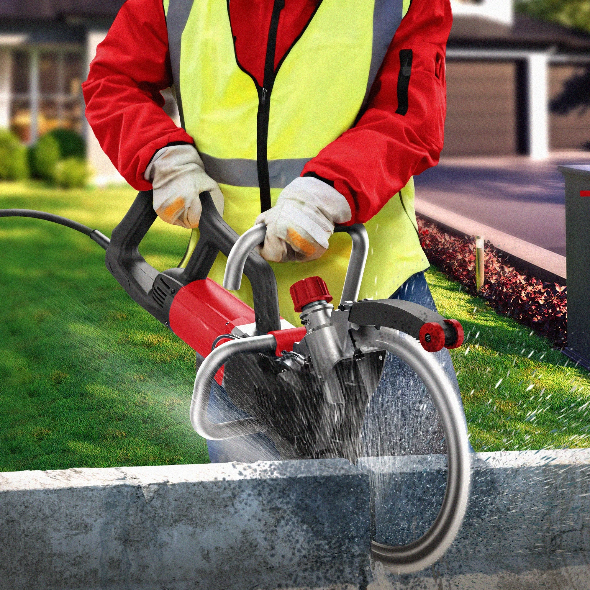 DANUO Electric Concrete Cutting Machine Handheld Ring Saw Saw Wall Cutting Machine