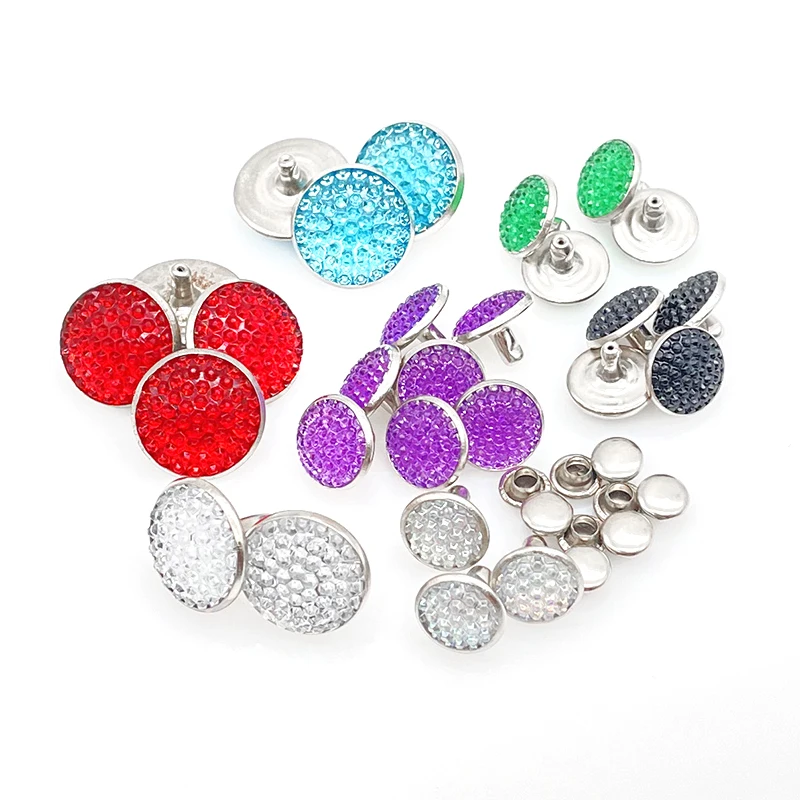 8-20 mm Acrylic Diamond Rivets Duplex Clothes Nail Metal Rivets Clothing & Accessories Buttons Metal Spikes Nails Snaps