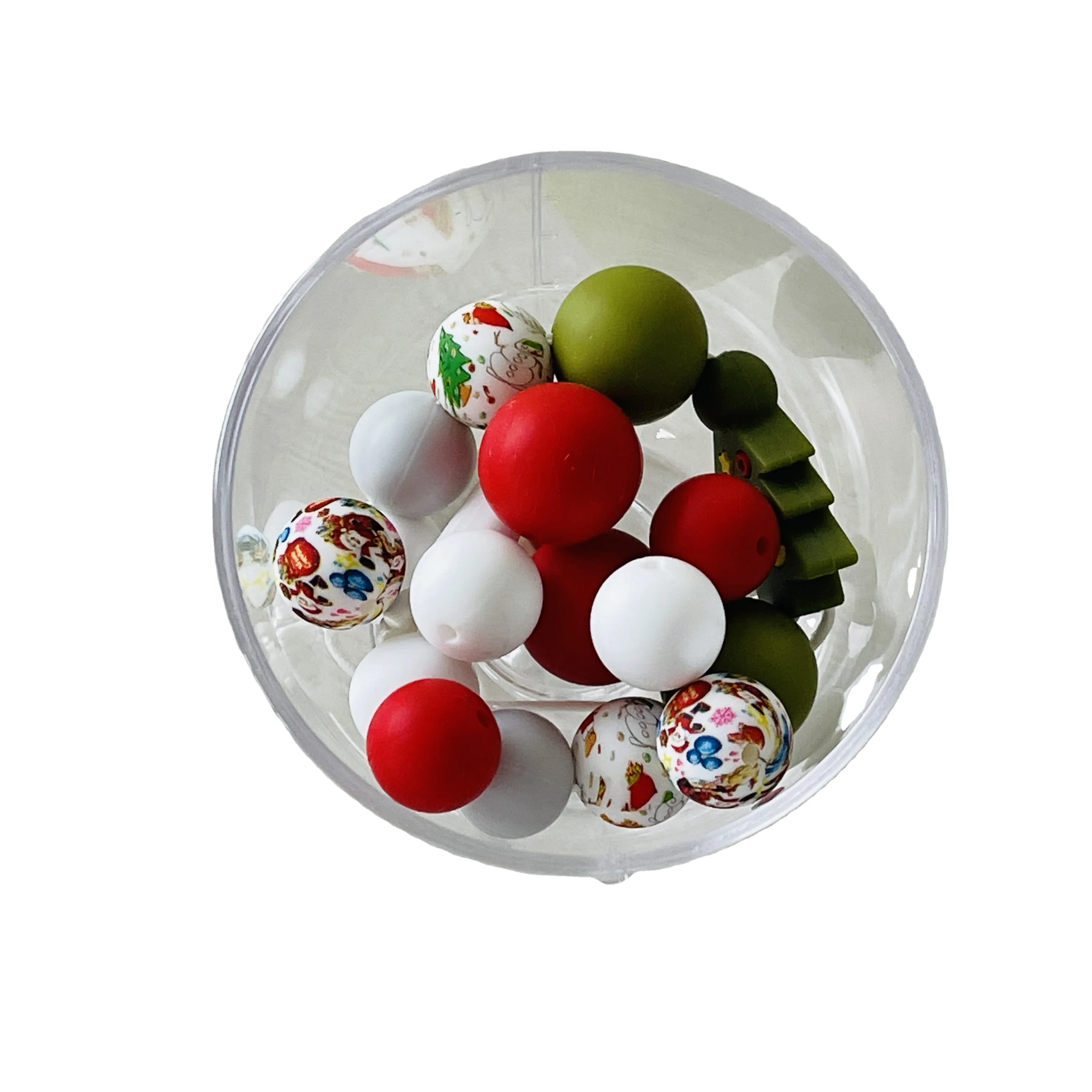 BPA Free Chewable silicone teething beads custom 12mm