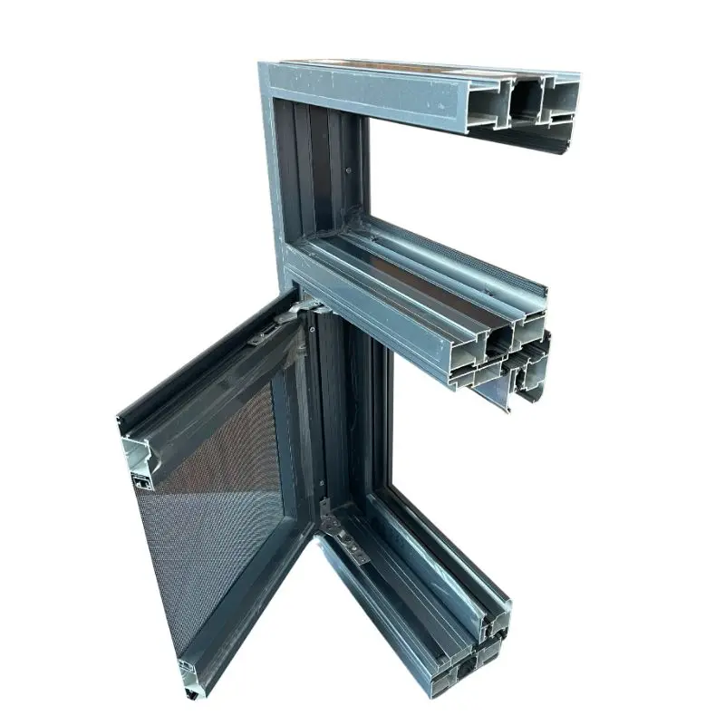 115-E Shape Aluminum profile Thermal break window High quality casement windows and doors