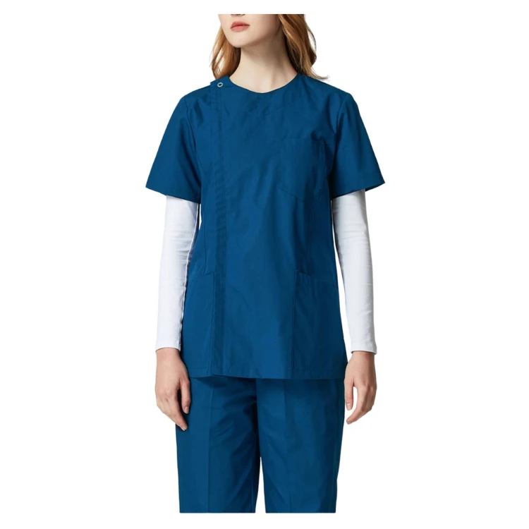 healthcare anti wrinkle long sleeve graphite medical plus size stainless zipper jacket aesthetic nursing scrubs uniforms sets