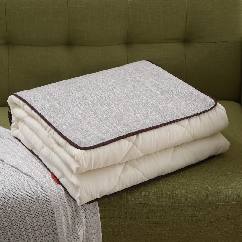 Home fabric linen solid color dual-purpose pillow quilt gift car multifunctional sofa pillow