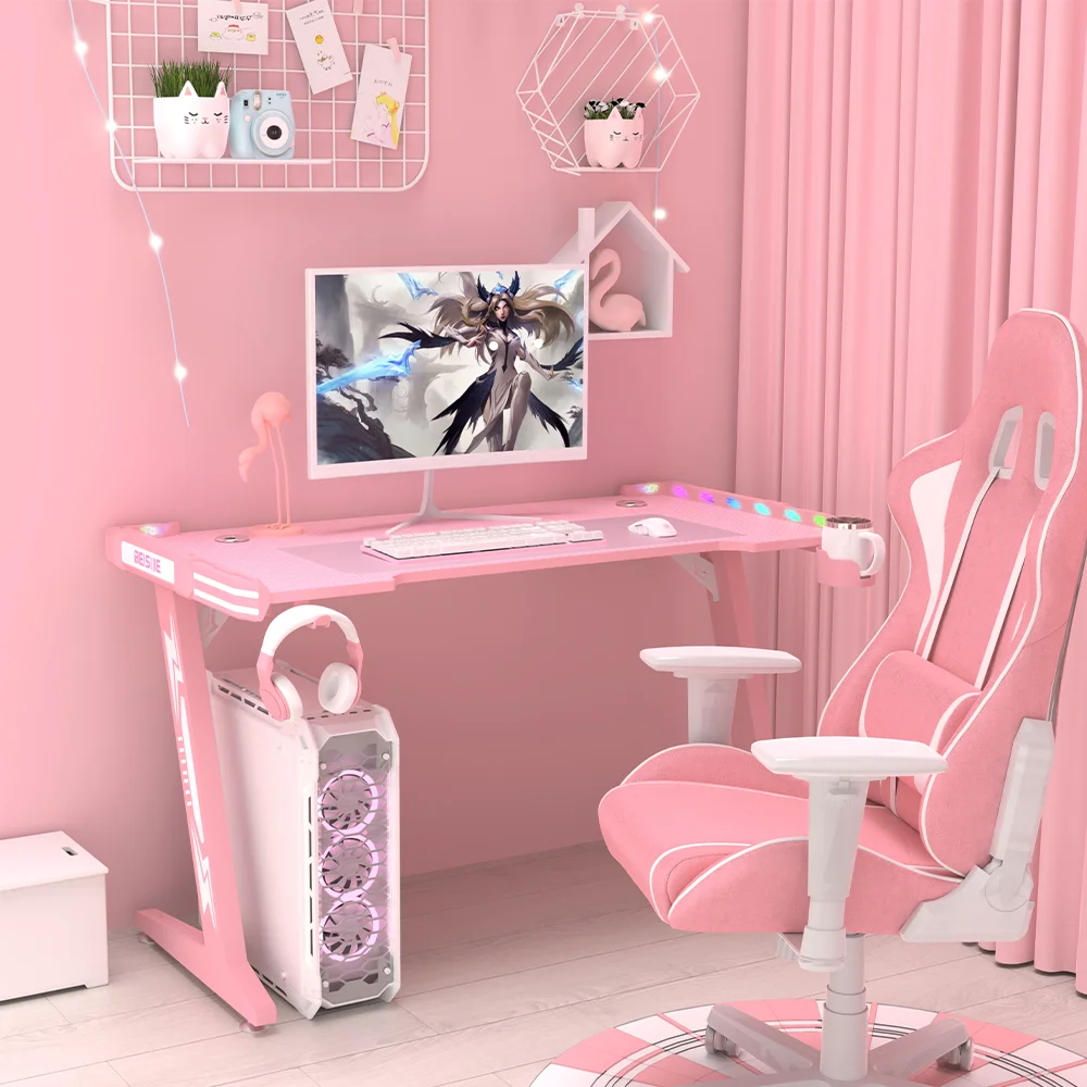 Фабричный настраиваемый высокопроизводительный розовый игровой стол с нескользящей текстурой из углеродного волокна