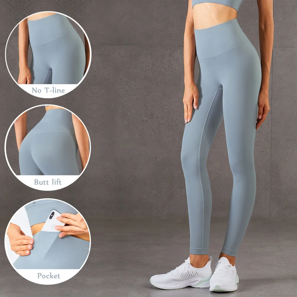 High Quality Comfortable Workout Leggings Compression Workout Pants With Pockets Stretchy Premium Yoga Leggings