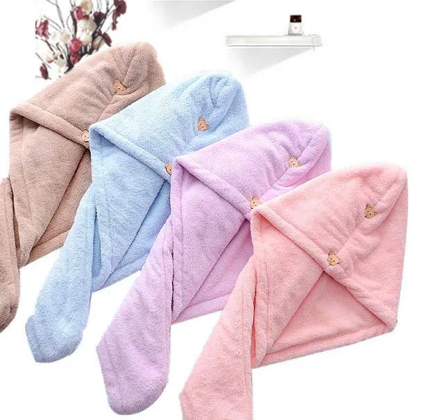 
Wholesale Custom Quick Dry Microfiber Hair Turban Wrap Towel For Girls/Women hair drying towel 