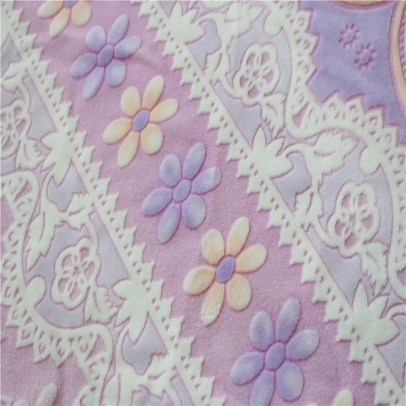 
Factory Sales 100%Polyester Floral Pattern Burnout Super Soft Fabric for Curtain 