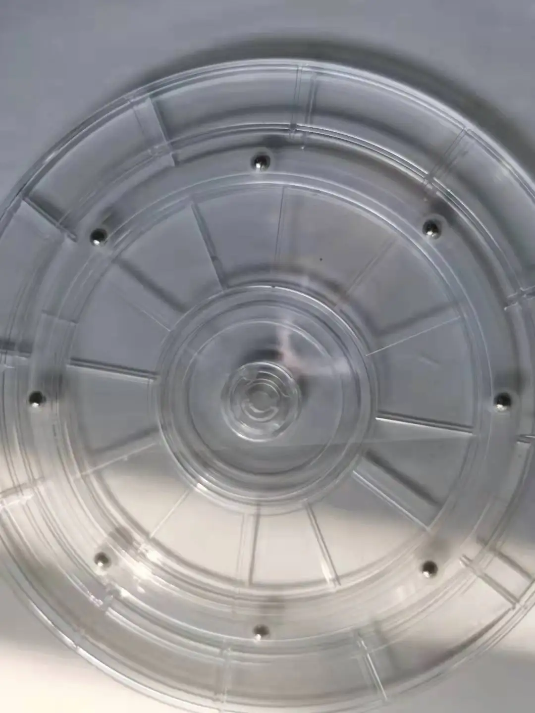 Clear Round Plastic Acrylic Swivel Plate Lazy Susan Rotating Turntable Art Craft Display Plate