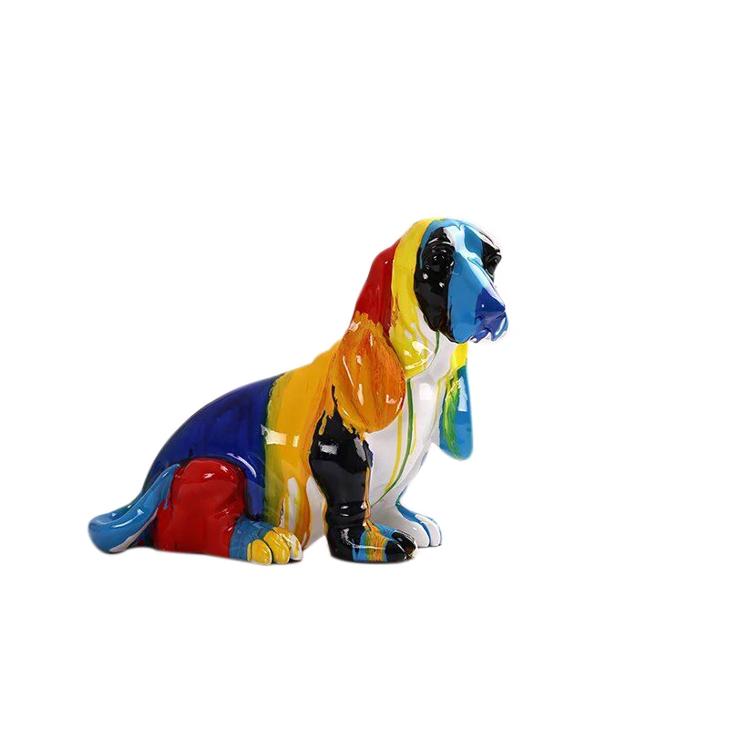 Colorful Handmade French Funny Dog  Decorative Statues SCULPTURE For Sale
