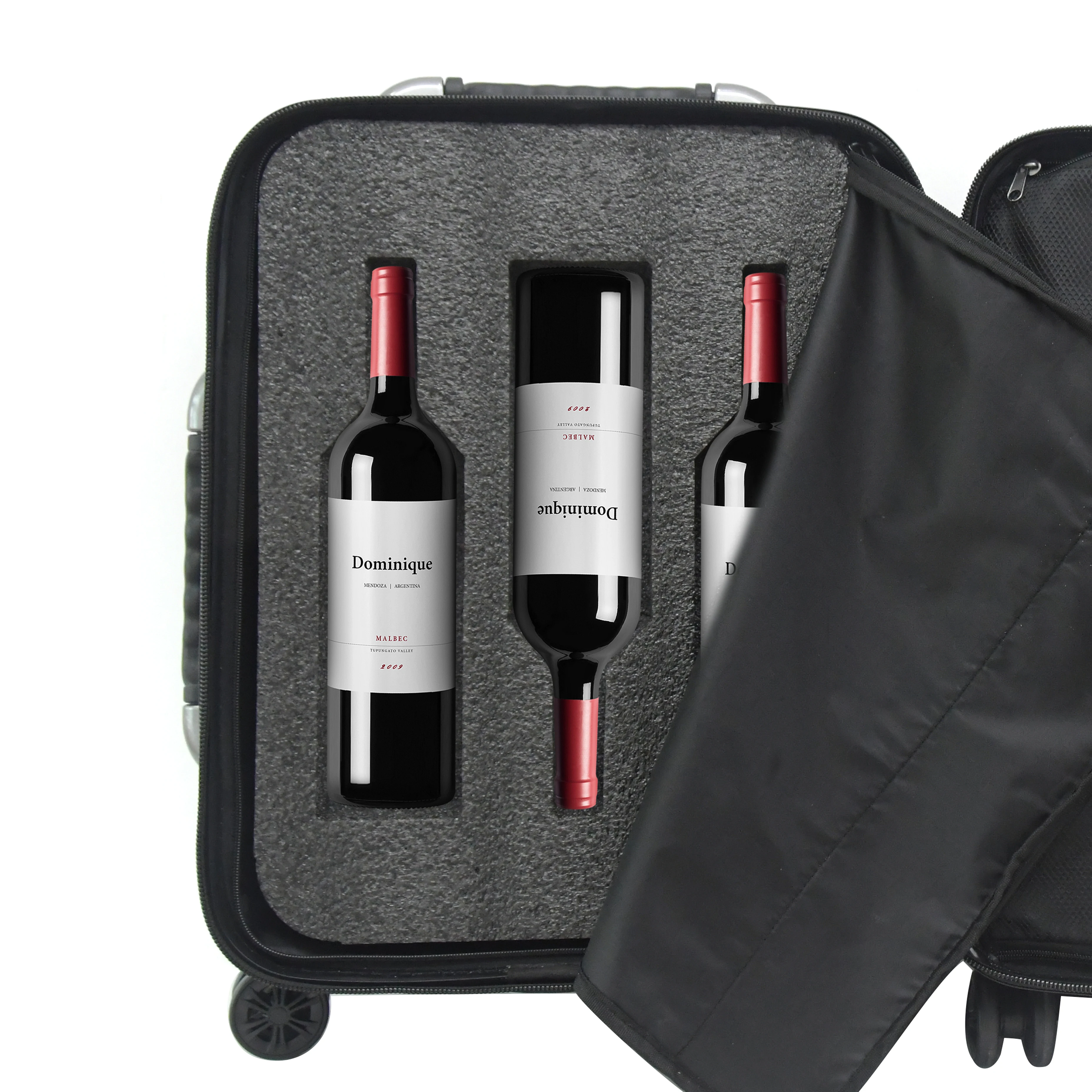 New Design Hot sell PC Spinner Travel Luxury  Luggage Wine Suitcase