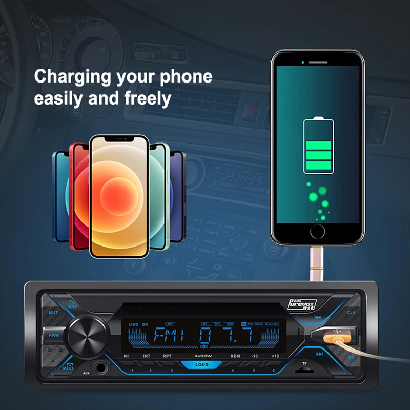 Fixed Car Universal Auto Radio 12v Bluetooth-enabled Fm Car Radio Mp3 Player