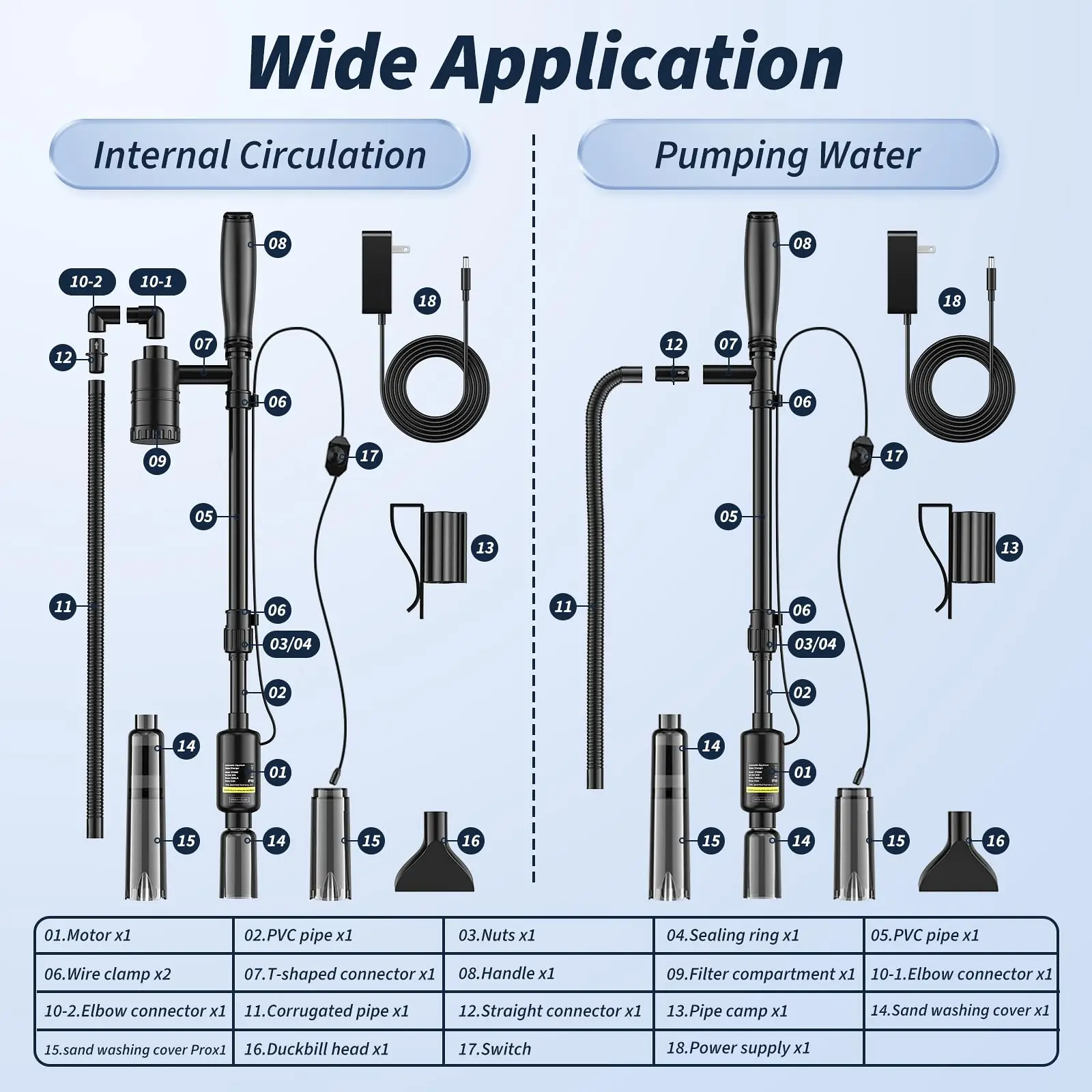 ZMaker New Electric Fish Tank Cleaner Adjustable Water Flow Aquarium Cleaner Kit Aquarium Gravel Cleaner