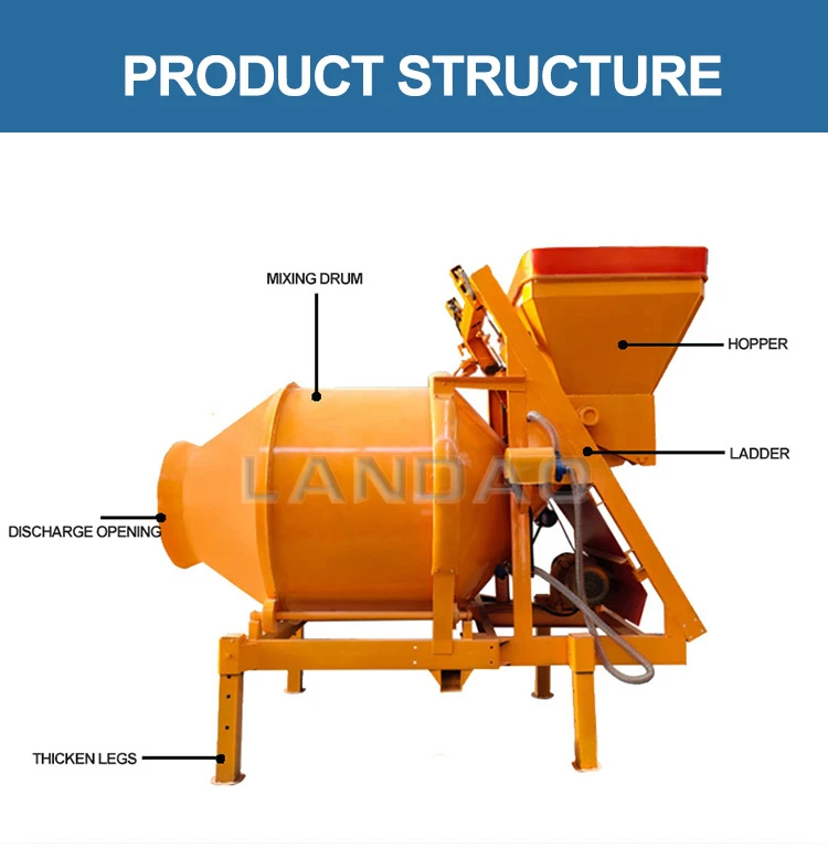 Rubber Tire 500 litre Mobile Concrete Mixer with Self Loading