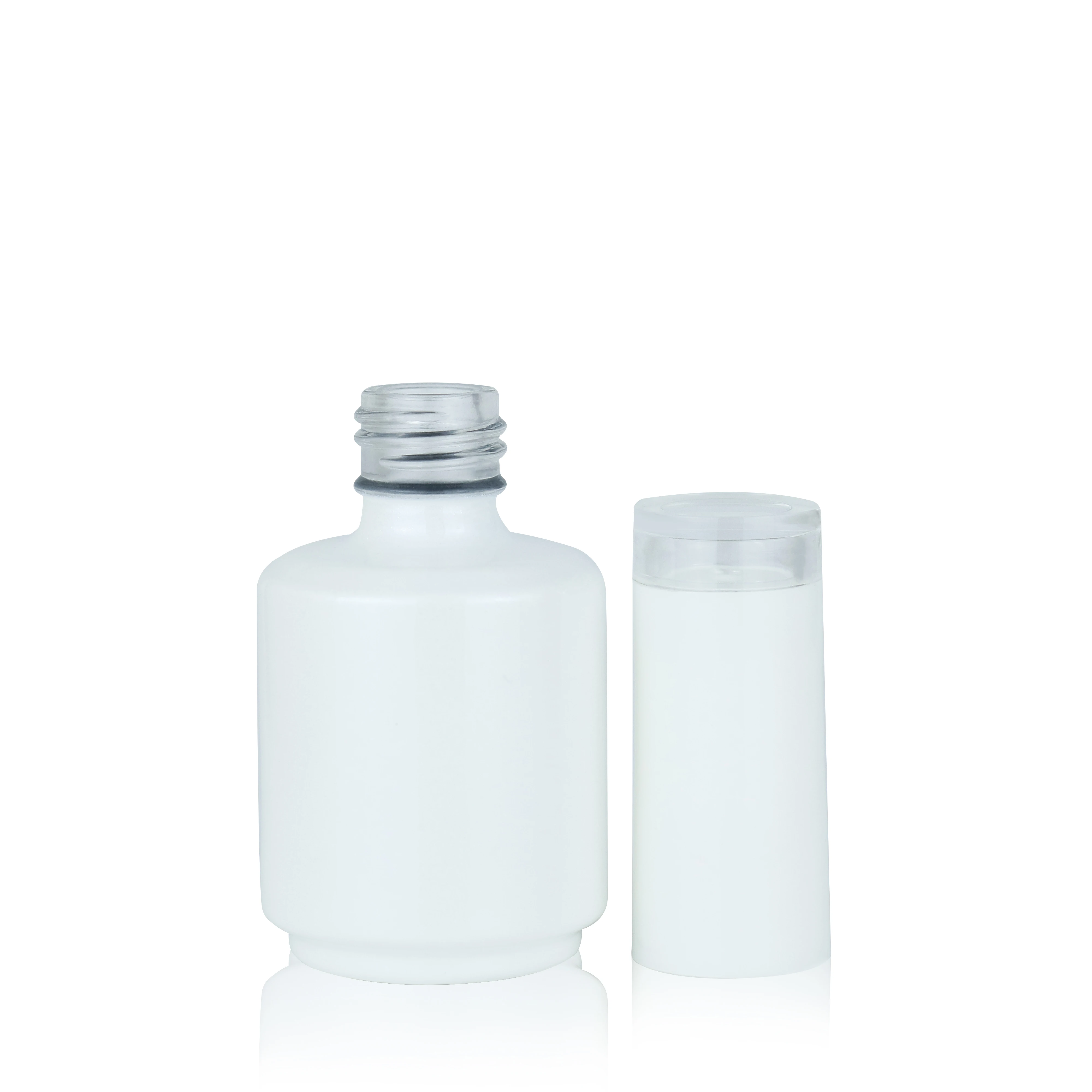 custom print logo 15ml round white fancy soak off empty uv gel nail polish glass bottle