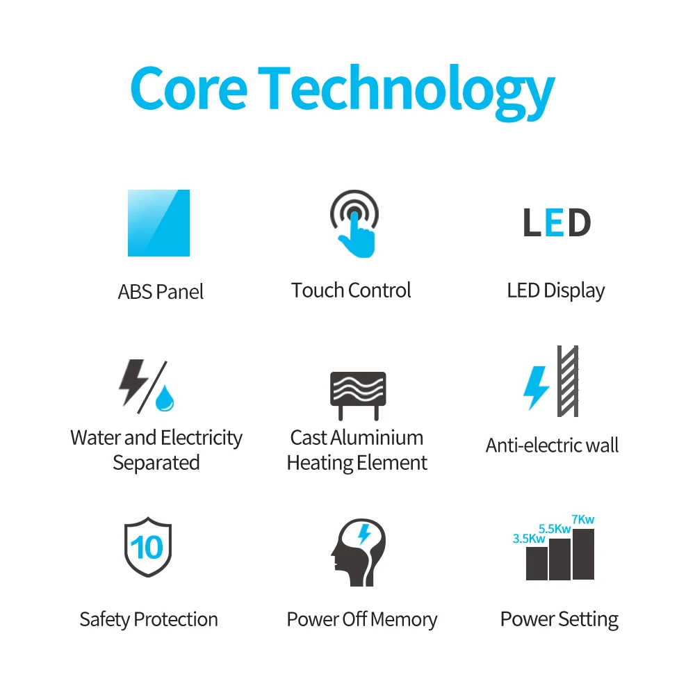 110V~240V Low Power Mini Tankless Geysers Shower Electric Instant Hot Water Heater