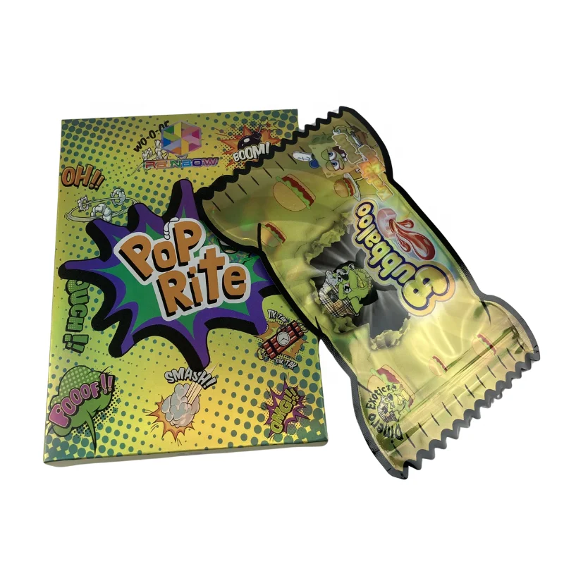 Hot Selling Cali Packs 3.5g Bag With Cereal Paper Box Biscuit Herb Candy Gummy Packaging Die Cut Mylar Bag And 3.5g Display Box