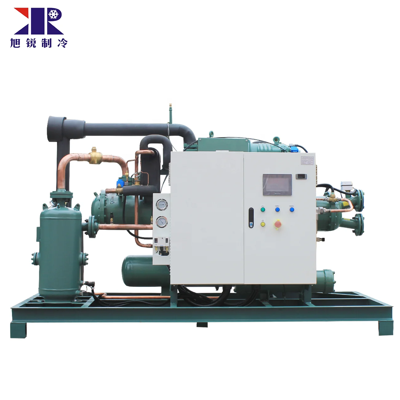 Air cooled Water cooled low temperature HSN7471-75 screw condensing racks for cold room blast freezer tunnel