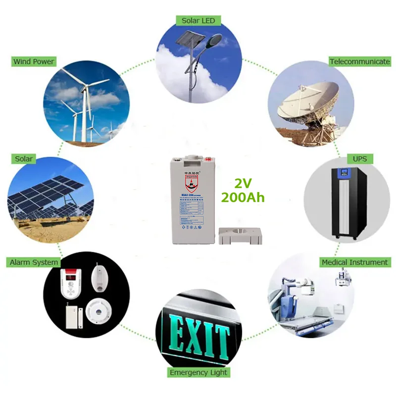 High Quality Energy Storage Battery 2V 200Ah for Sealed lead acid AGM battery for UPS deep cycle Lead cid GEl Battery for Teleco