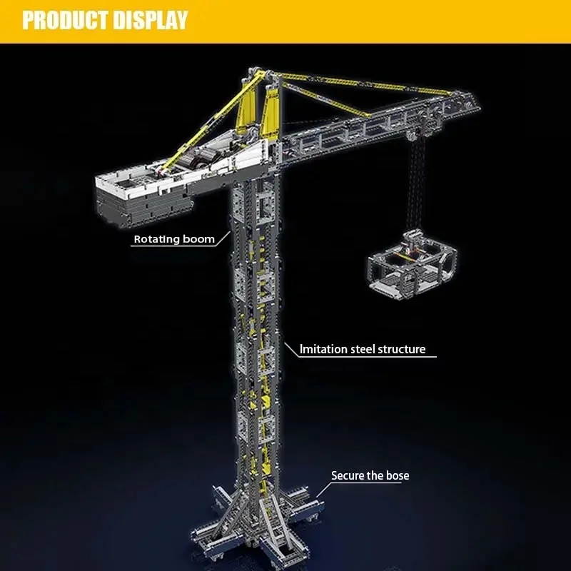 1797PCS DIY Assembly Building Blocks Tower Crane Model Simulated Tower Crane Building Blocks Toys For Kids