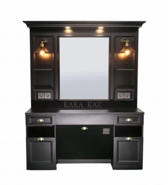 Зеркальная станция с золотым светом Парикмахерская раковиной салонная мебель