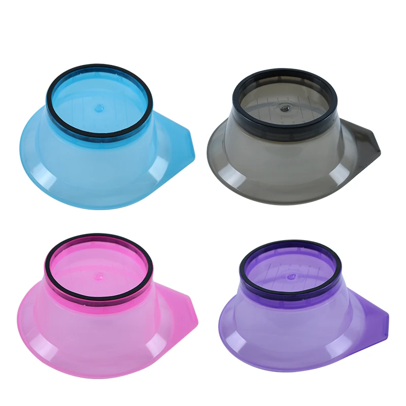 4 colors Large Capacity Hairdressing Bowl Professional Salon Hair Color Dye Tint Bowl Coloring Mixing Bowl Plastic Dye