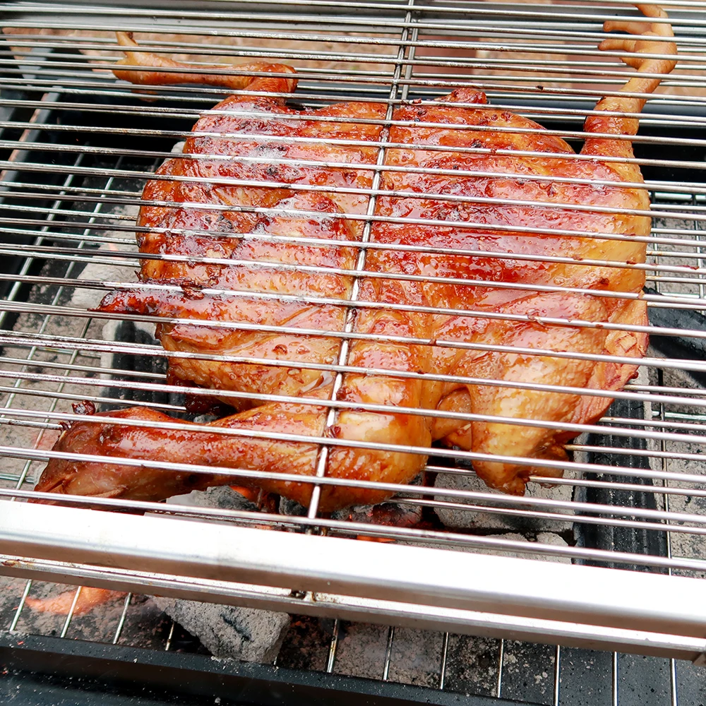 Large Home Chicken Rotisserie Flip Barbecue Grill Outdoor Camping Stainless Steel Charcoal Bbq Grill