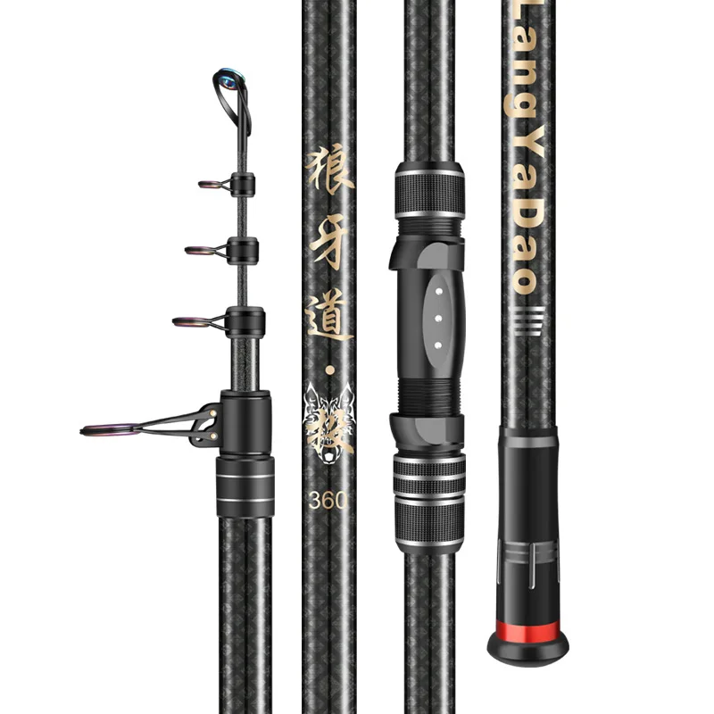 Factory Spot High Carbon Bolt Long Casting Rod Sea Pole Super Hard Super Light Hanging Rod Sling Pole Visual Anchor Rod