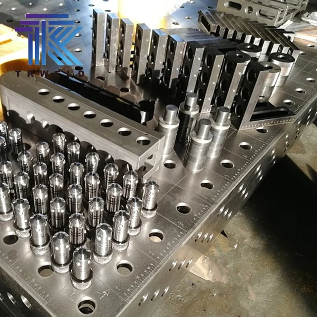 TKweld Welding Cast Iron HT300 Cast Steel Q355 2000*1000 2D 3D Welding Work Table D16 D28 Clamping Accessories System