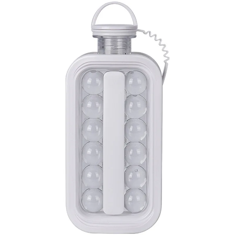 Amazon Hot Sale Portable Ice Ball Maker Mold Kettle Flat Body Two-In-One Tray Mold Home-Made Round Frozen Cube
