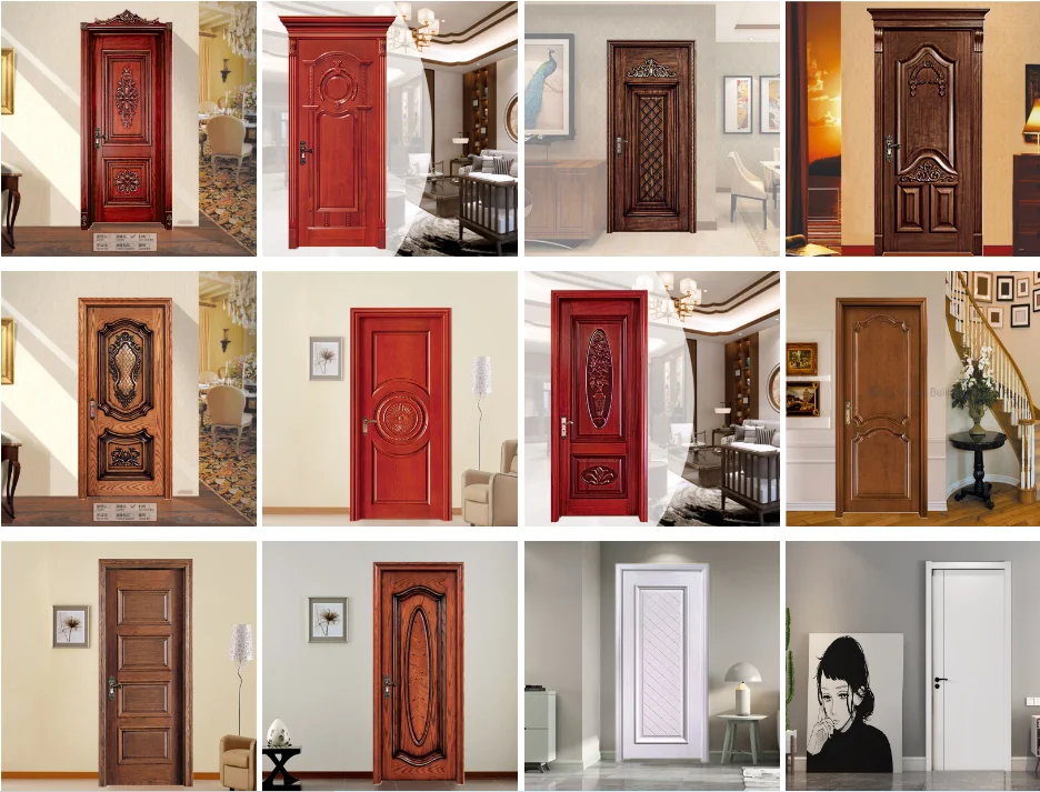 Factory sale high quality interior solid teak wood door for room