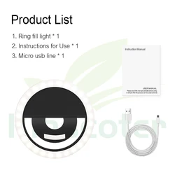 Wholesale Smart Phone Makeup Battery Operated Rechargeable LED Selfie Ring Light Ring Lamp