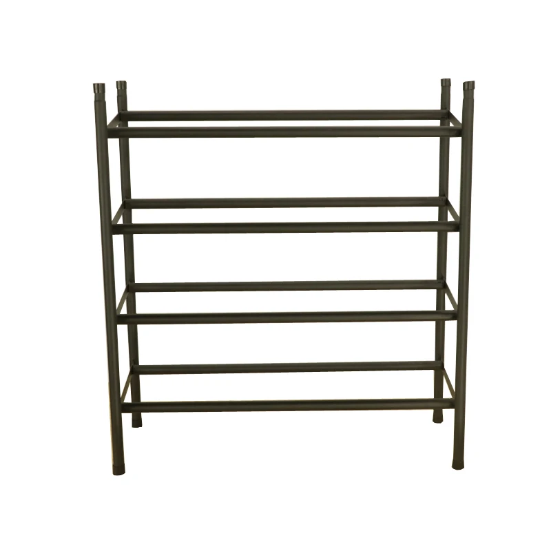 4-Tier Expandable Shoe Rack,Adjustable Shoe Shelf Storage Organizer Heavy Duty Metal Free Standing Shoe Rack for Entryway