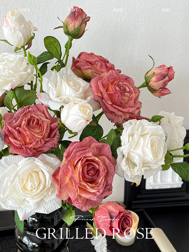 Everlasting Roses Latex Flowers Real Touch Artificial Roses Flower High Quality Fabric For Wedding Home Decor