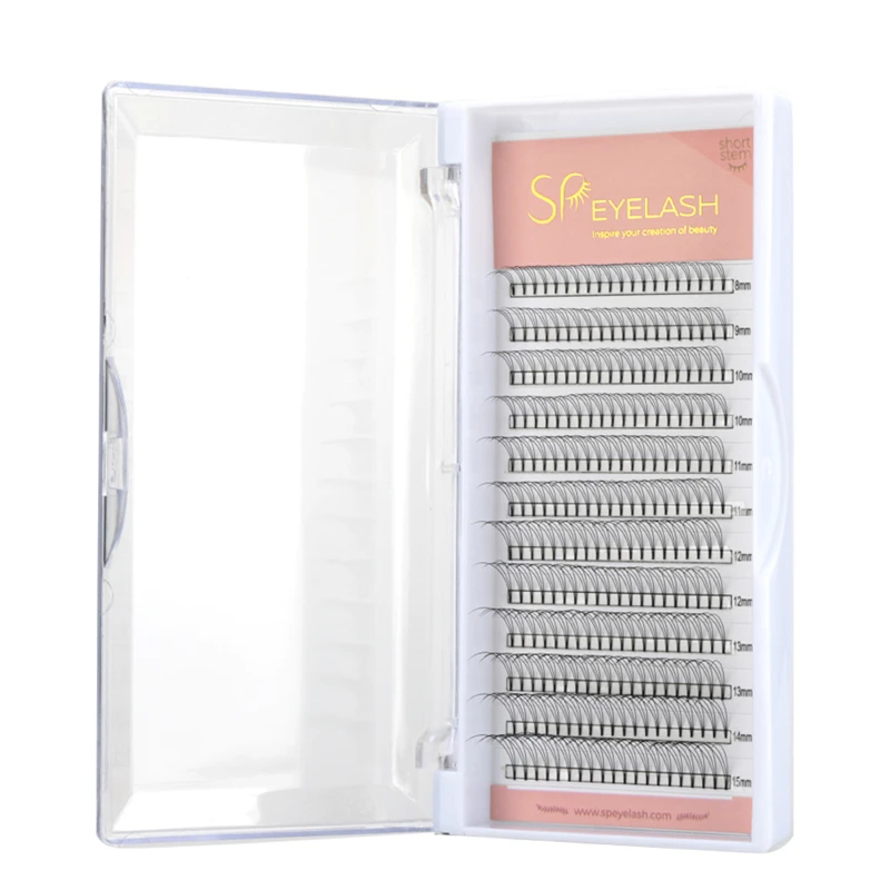 Private Extensions Volume Premade Fans Individual Single Under Eye Pad Bulk Buying Natural Wispy Short Stem Eyelashes Lashes
