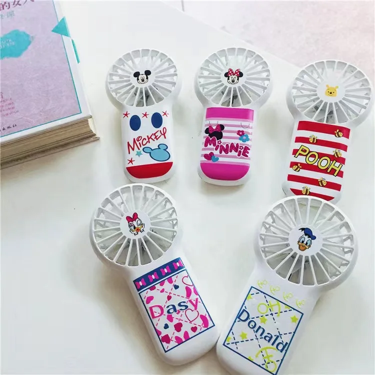 Stitch Cartoon cute mini handheld small fan USB electric fan desktop mute outdoor portable creative gift customization