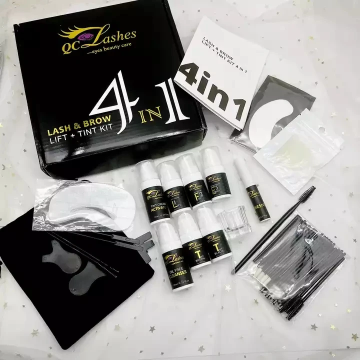 Luxury Long Lasting Organic Lash Lift and Brow Lamination Kit Private Label Lashlifting+tint set with Logo Lashlift Tool
