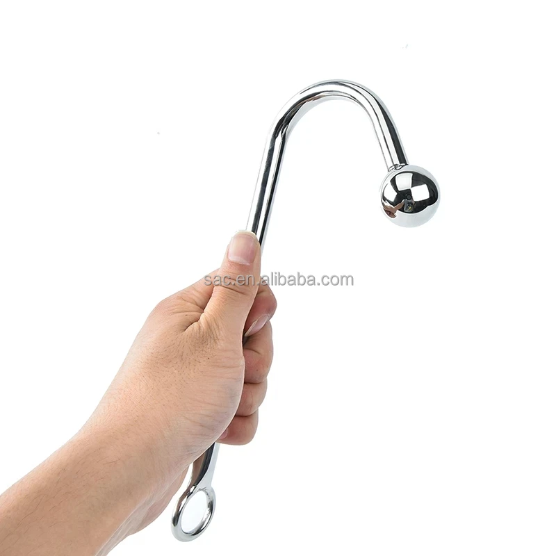 SacKnove Gay Men Women Adult Games Sex Toys Butt Plug Play Dilator Stainless Steel Double Side Anal Hook With