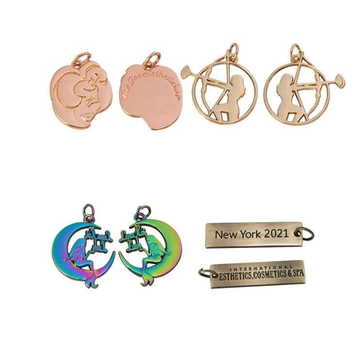  New design pendant logo custom made metal tags for