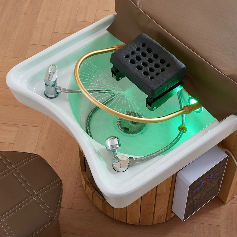 2024 YOUTAI new chinese style shampoo salon beauty bed with water circulation and steamer message spa bed