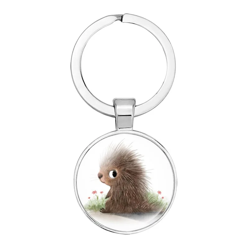 Hot Sale Cartoon Hedgehog in the Fog Zinc Alloy Keychain Simple Keychain Pendant