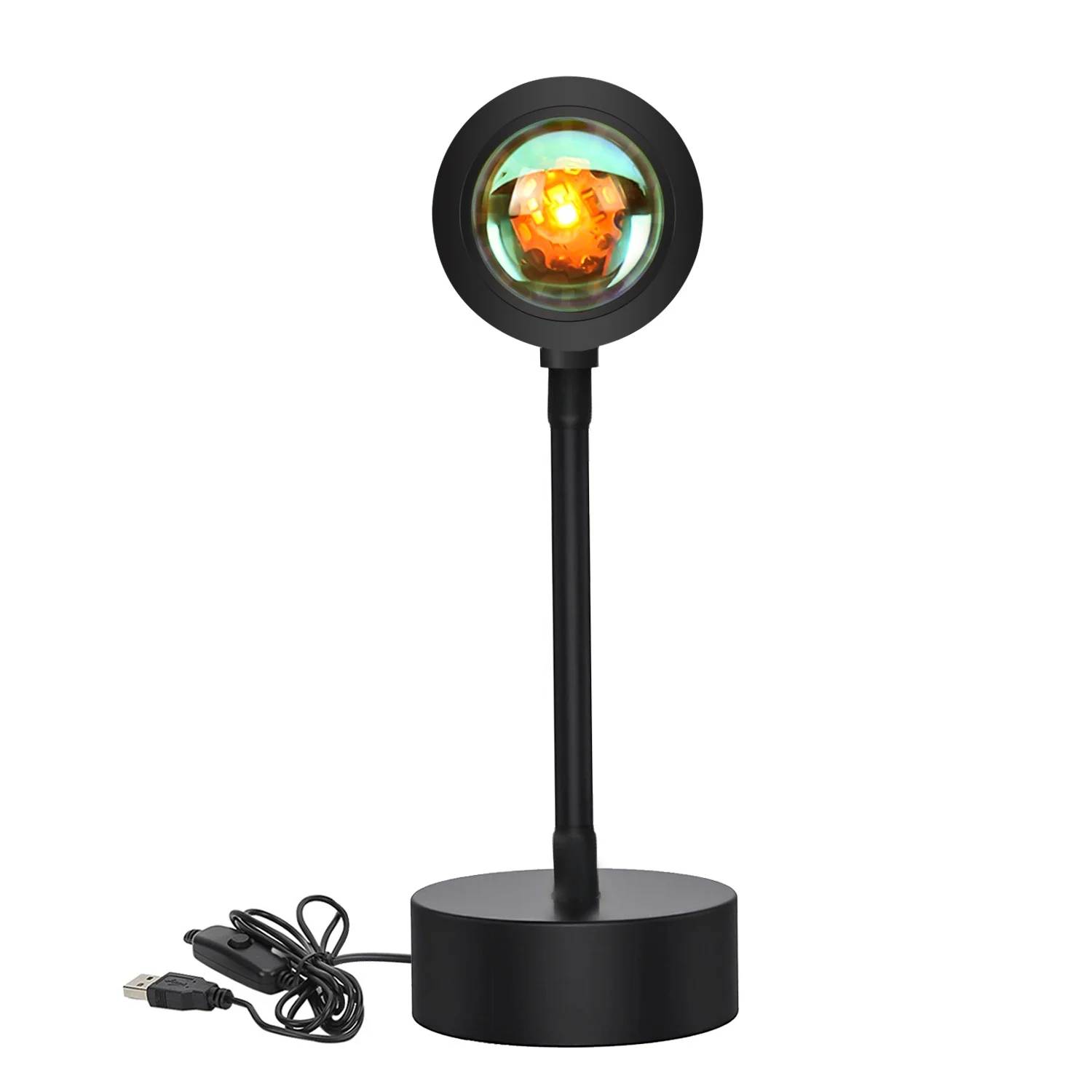 Sunset Projection Lamp Sunset Light with 360 Rotation LED Projector Lamp USB Supply Lamp Night Light for Living Room