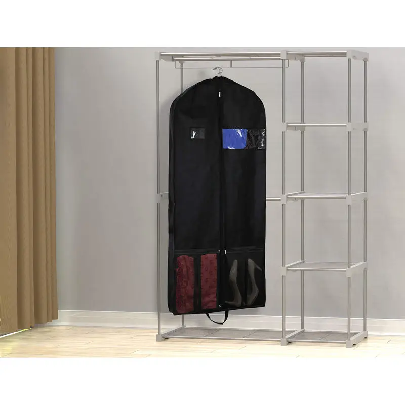 Custom 60Inch Heavy Duty hanging garment bag Suit Cover with Pocket for Suits Tuxedos Dresses Coats