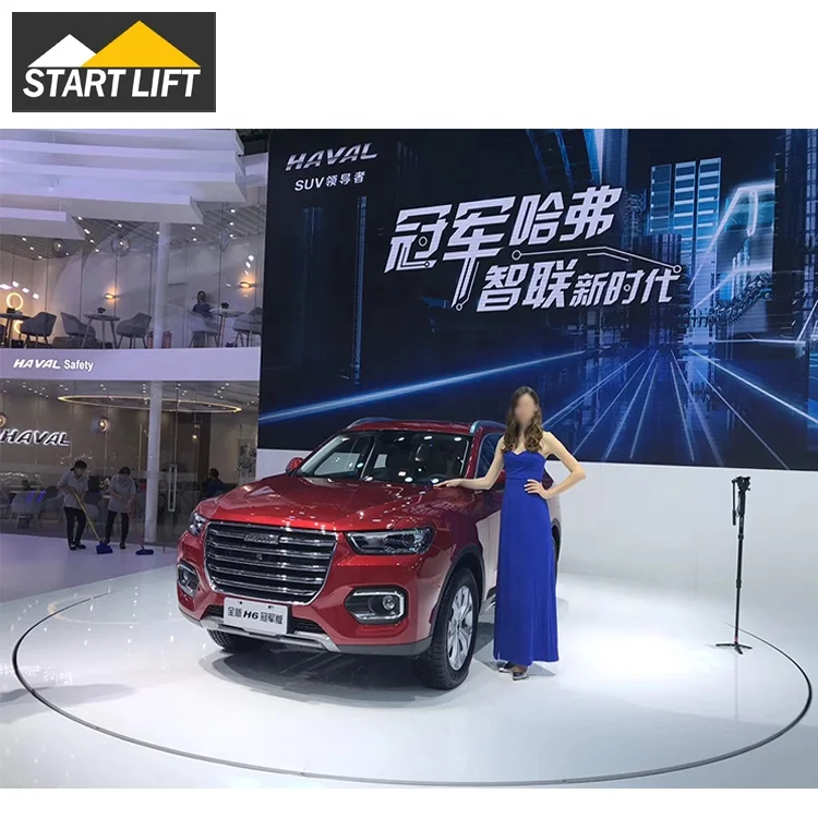 Customizable 360 Degree Car Parking Turntable Car Rotating Platform For Garage Display Photograph