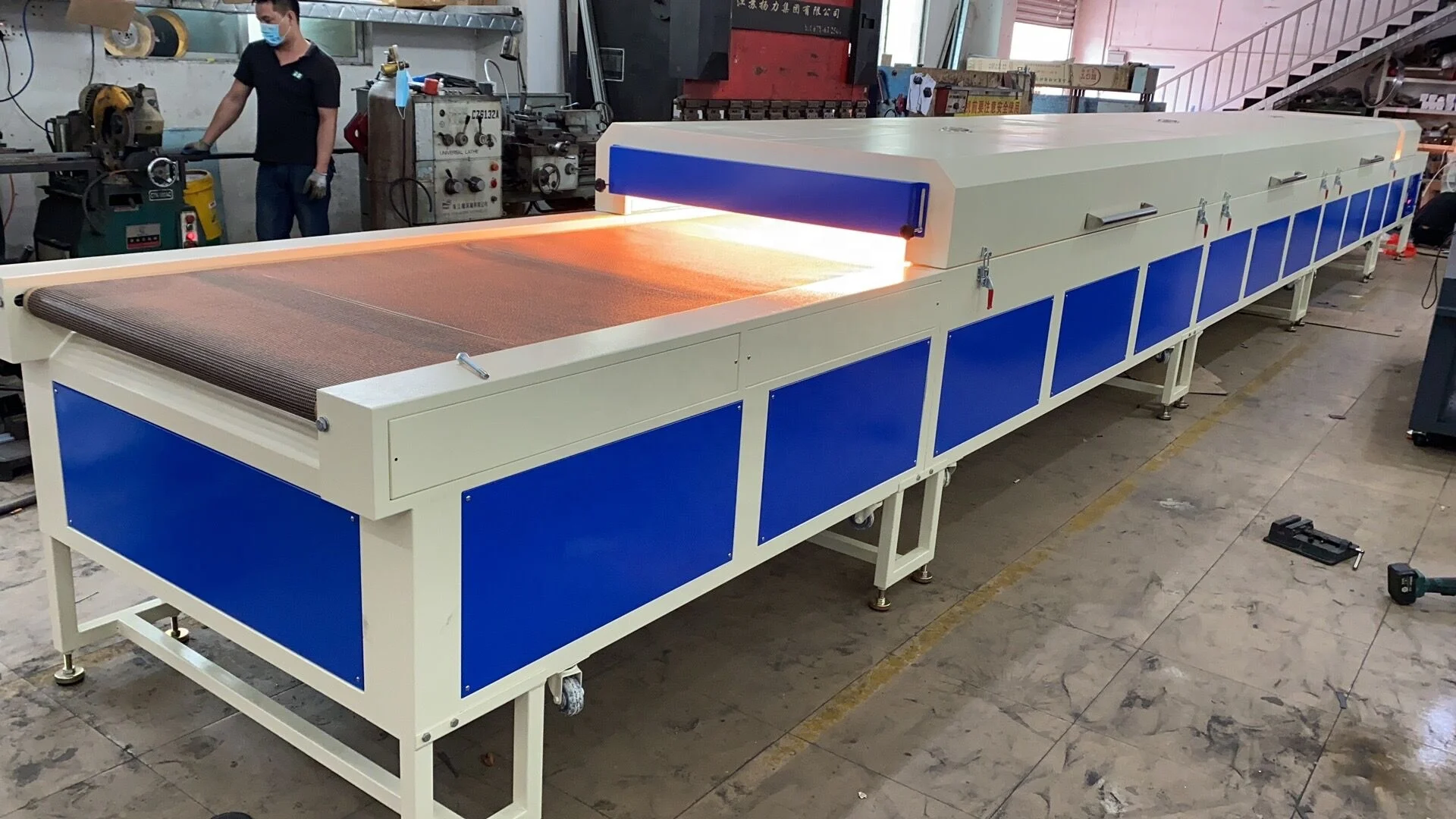 LC Brand Infrared paint dryer hot air curing machine shrink tunnel IR drying shrinking tunnel