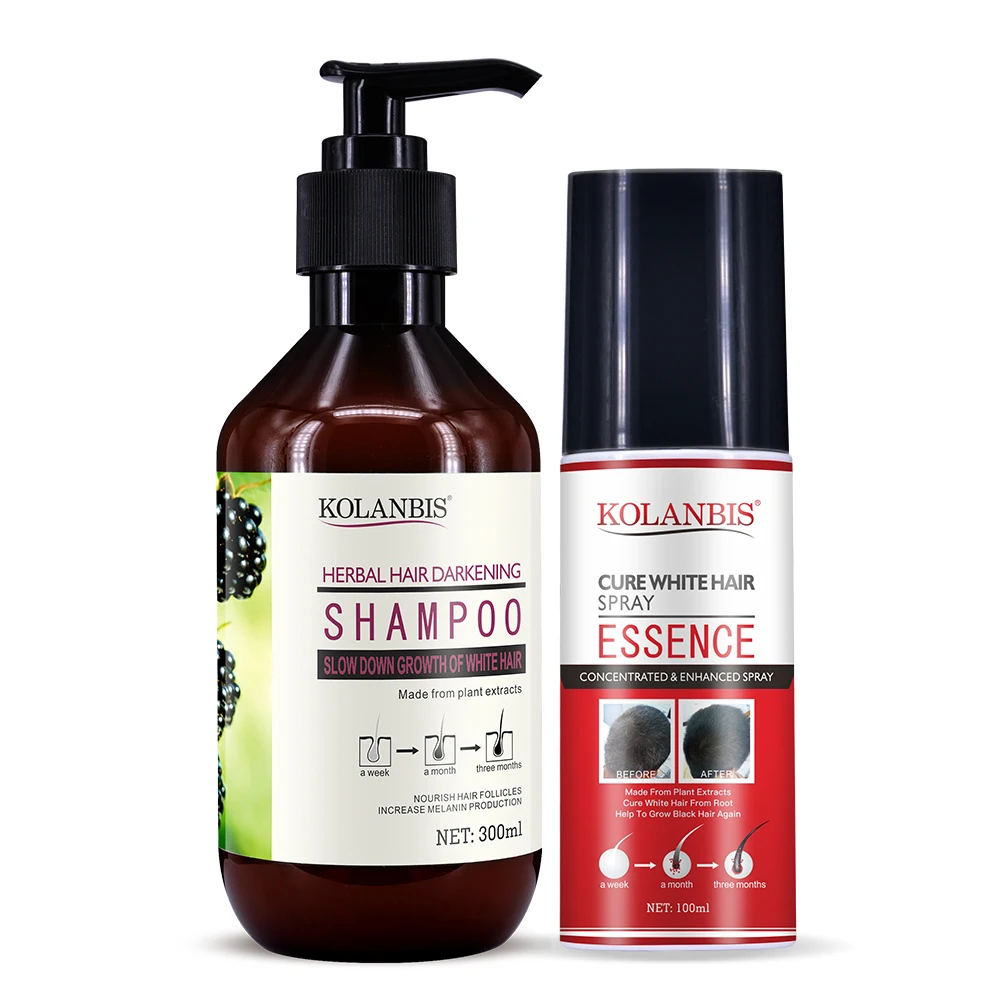Hot sale Black Hair Shampoo And Spray  Set Shampoo For White Hair To Black