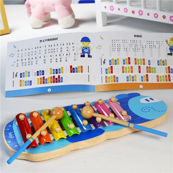 Детский деревянный ксилофон для раннего развития мудрости музыкальные игрушки