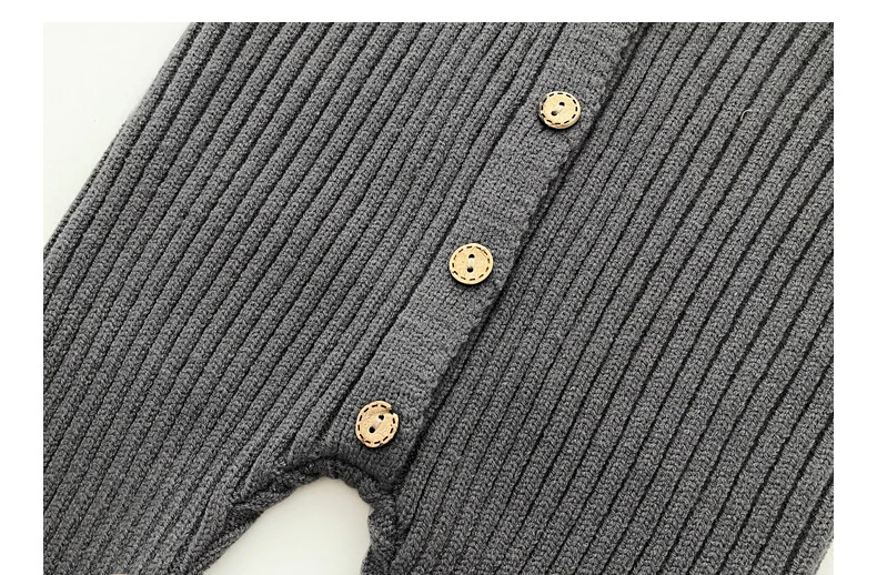 Baby Knitted Romper Cotton Ribbed New Born Baby Knit Sweater Jumpsuit Clothes Winter Infant Onesie Rompers