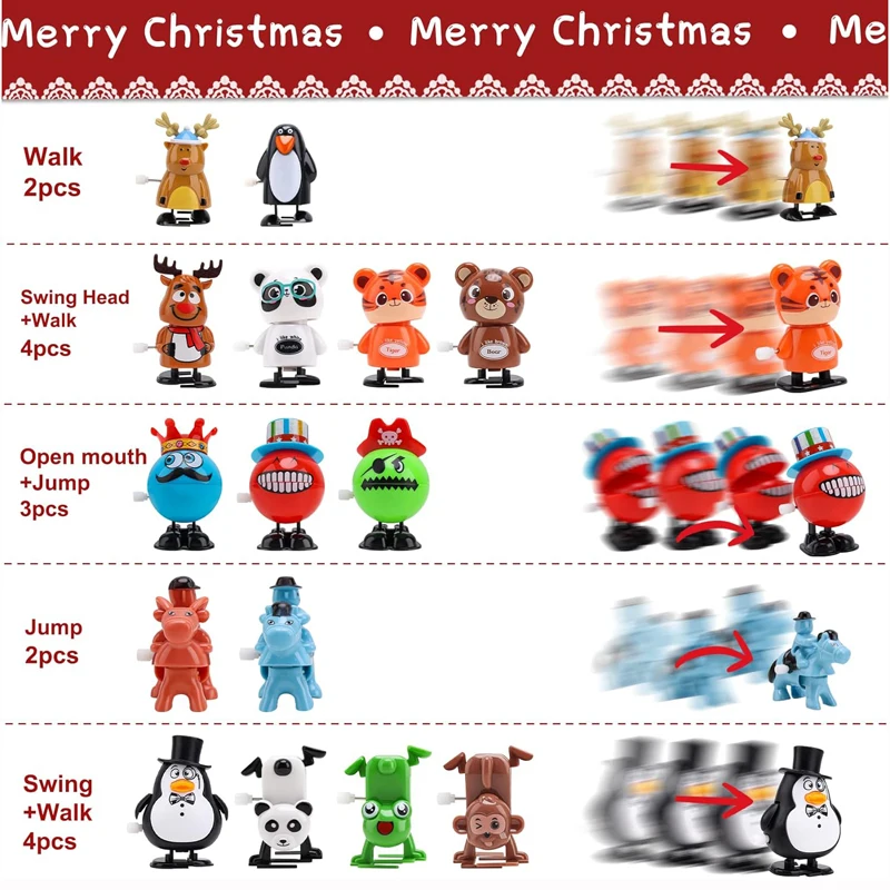 Wind Up Toys Kids Assorted Animals Walking Jumping Classroom Gifts Birthday Party Favors Goody Bag Filler Easter Clockwork Toys