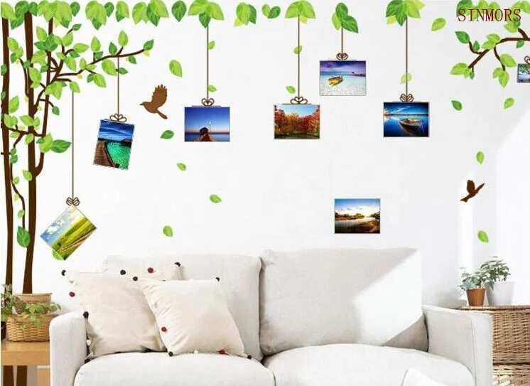 Custom Made Big Size Family Photo Frame Tree Removable Self-adhesive PVC Decorative Wall Sticker