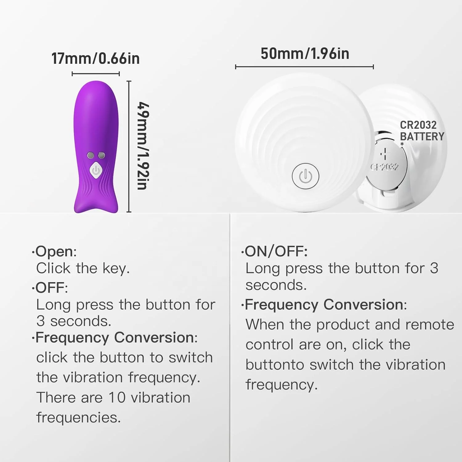 ZWFUN 10-Mode Nipple Clamp Vibrators Breast Clips Electric Nipple Stimulator with Remote Control Adult Toys for Women