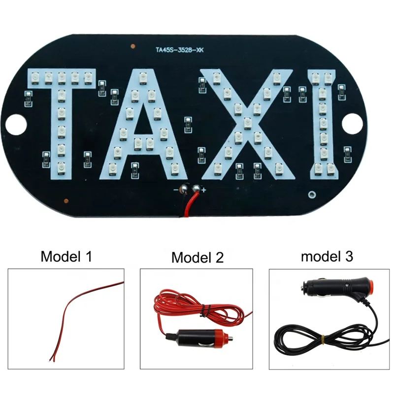 12V Taxi Led Car Windscreen Cab indicator Lamp Sign Blue LED Windshield Taxi Lighting Lamp Source Auto Inside Signal Lights